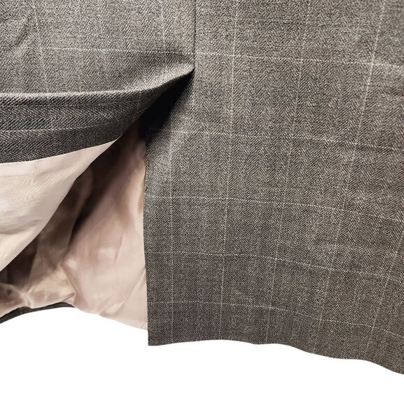 Lauren Ralph Lauren‎ Mens Wool Blazer 42R Brown Plaid 2-Button Jacket - Picture 7 of 9
